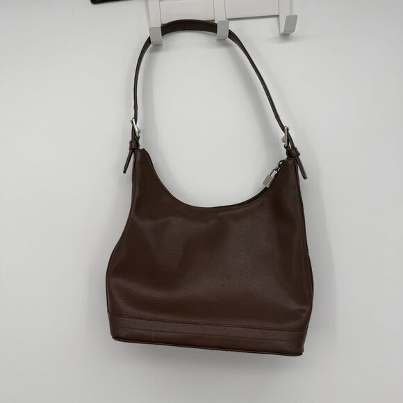 Nine West Brown Faux Leather Shoulder Bag Y2k Style Classic - Picture 8 of 13